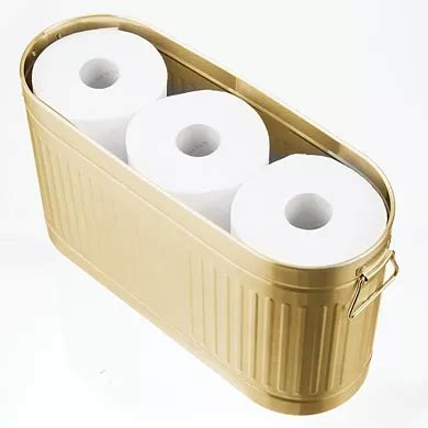 mdesign large steel toilet paper 6-roll bathroom organizer bin box|mdesign toilet paper bin holder.